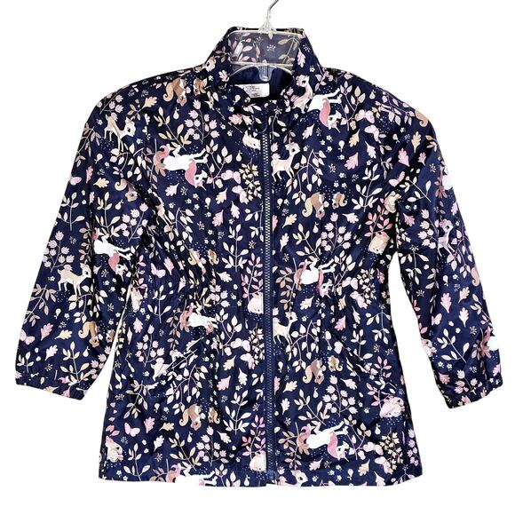 H&M Windbreaker Girls 6 Unicorn Forest Kawaii Fairycore Festival Gathered Waist - Picture 1 of 6